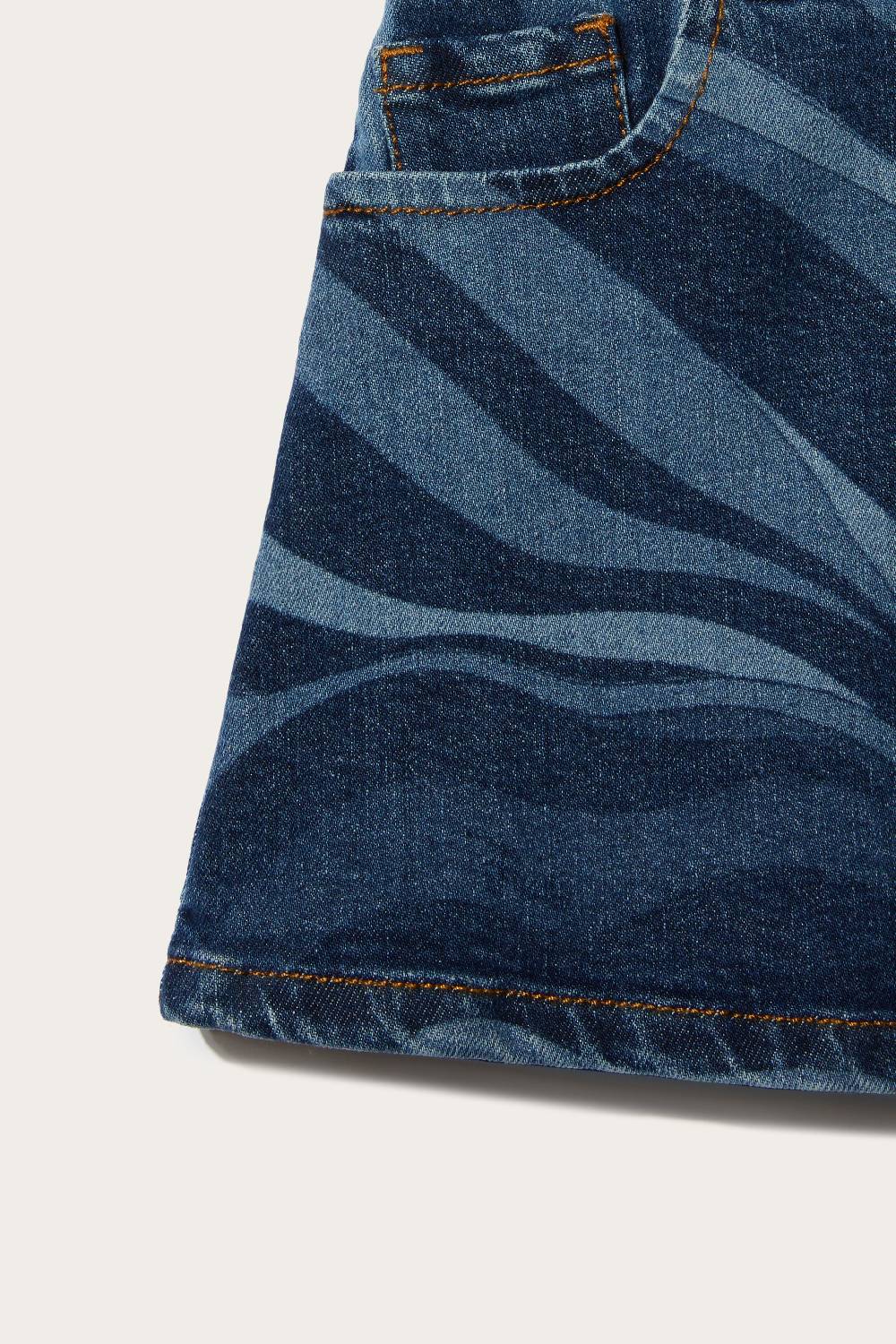 Pucci Marmo-Print Denim Skirt Shopping Online