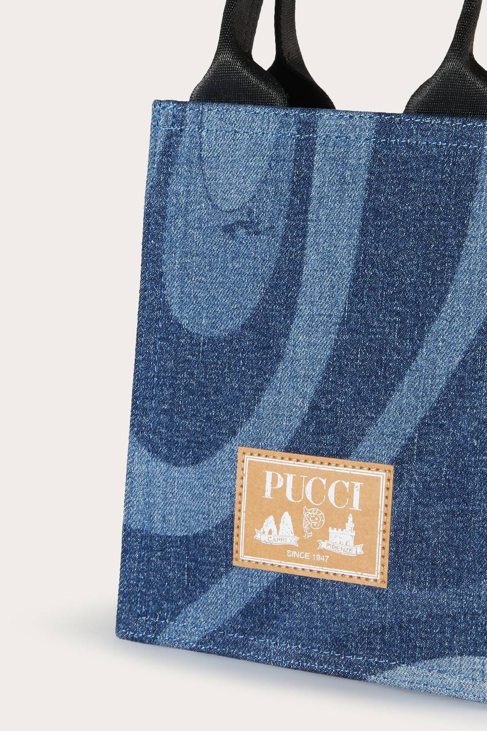 Pucci Marmo-Print Denim Tote Bag Prezzo Ridotto