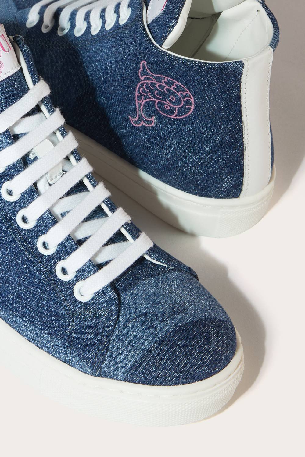 Pucci Marmo-Print Denim Sneakers Convenienza