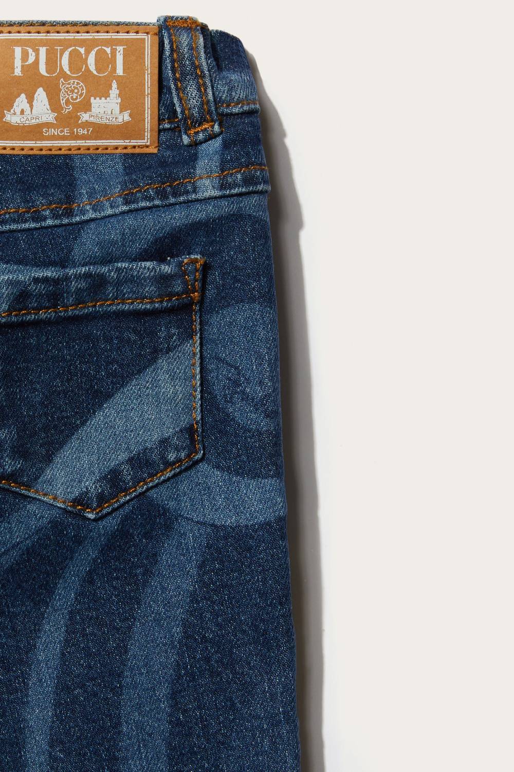 Pucci Marmo-Print Straight-Leg Jeans Offerta