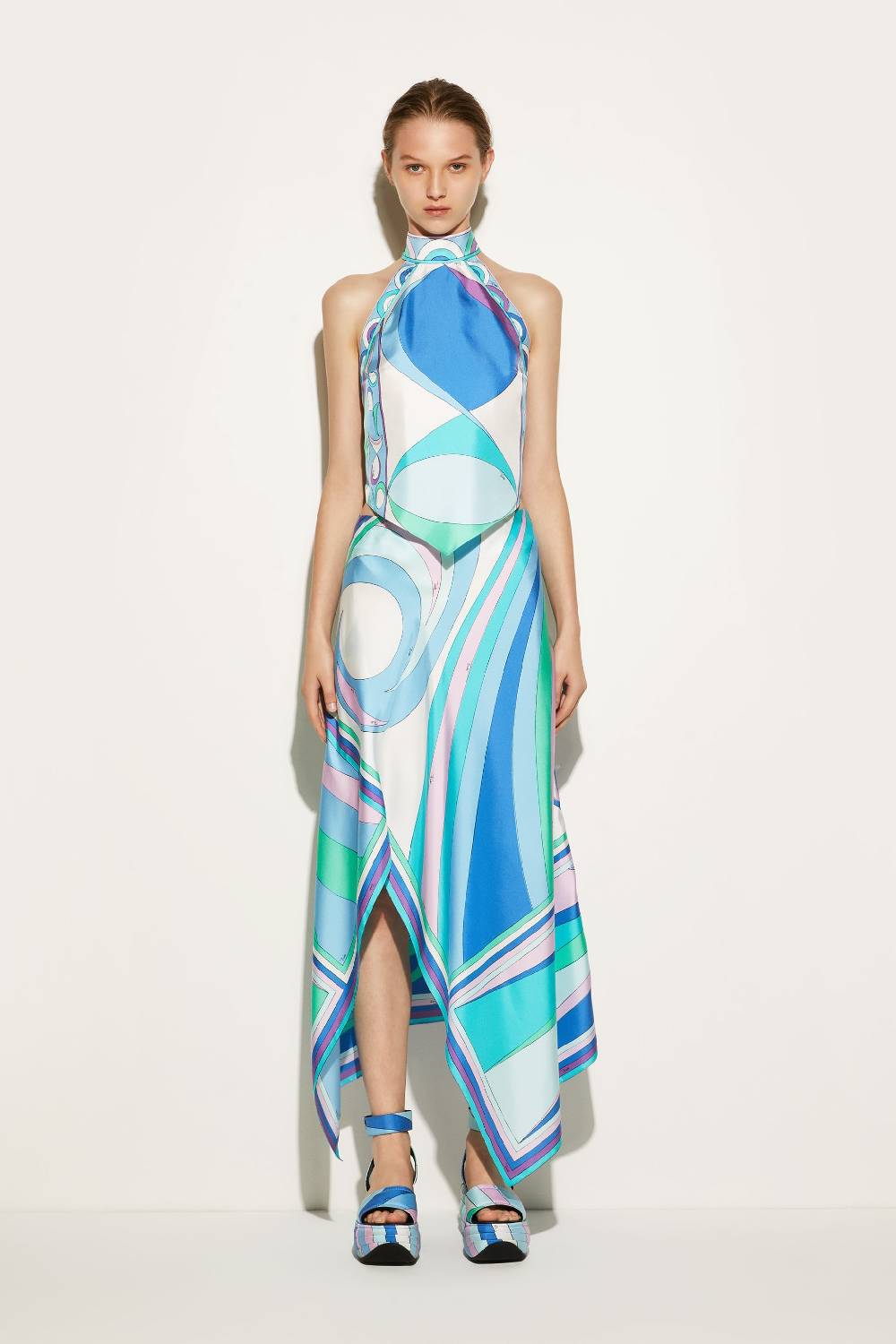 Pucci Top in seta con stampa Pesci Offerte