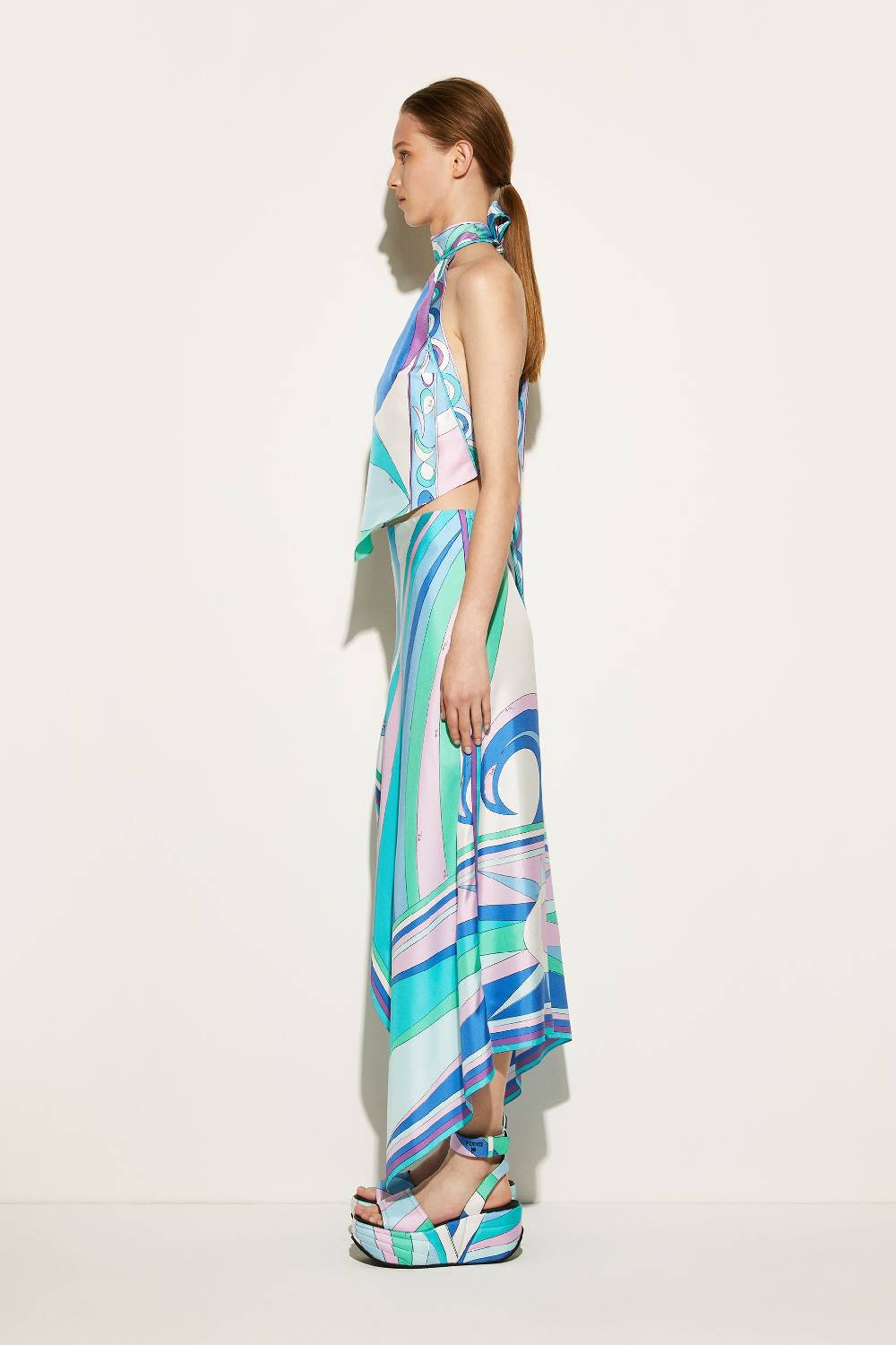Pucci Top in seta con stampa Pesci Offerte