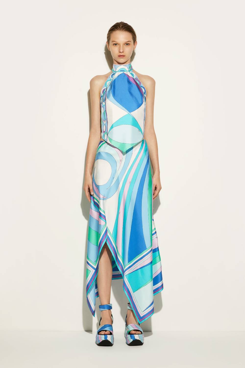 Pucci Gonna in seta con stampa Cigni Hotsell