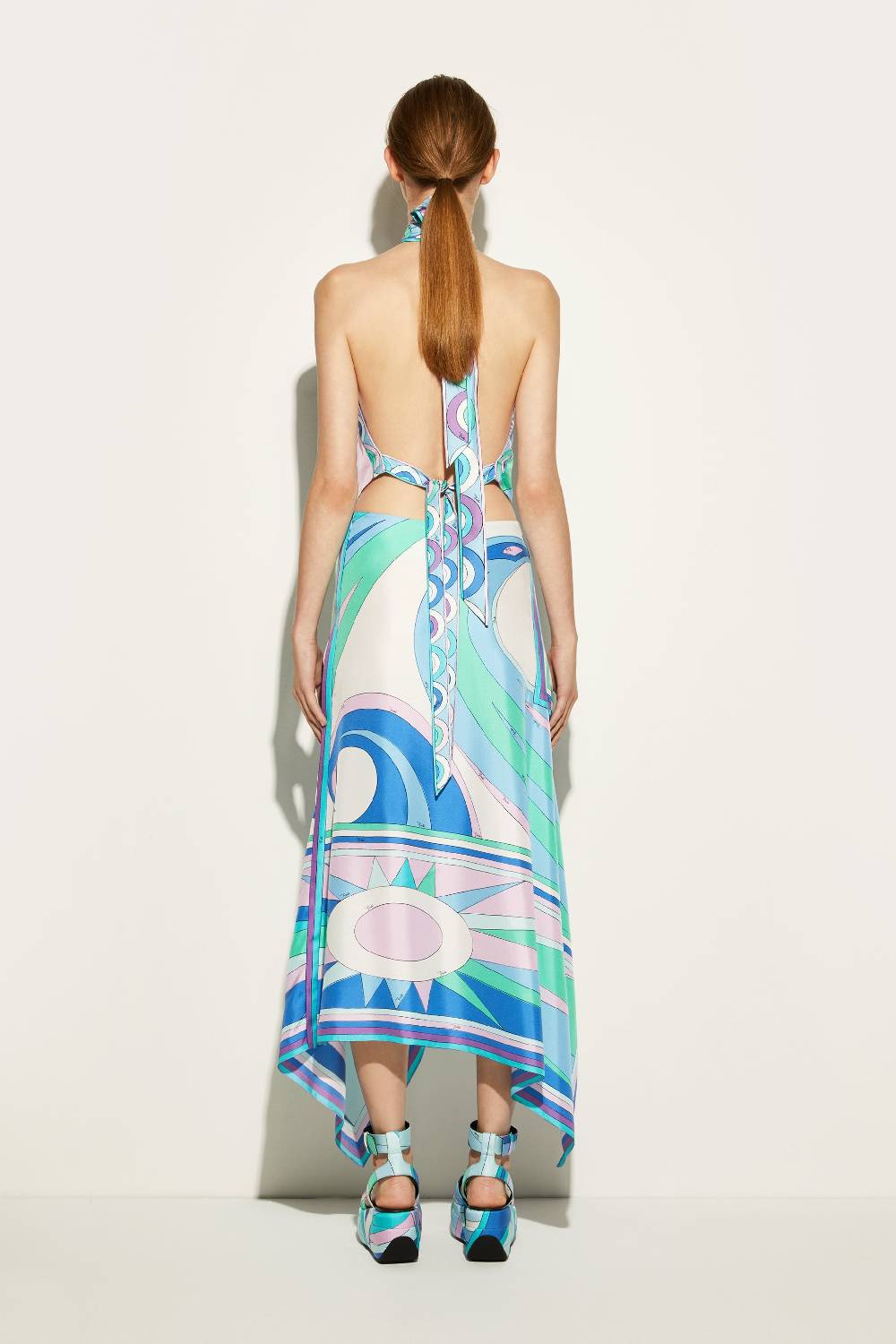 Pucci Gonna in seta con stampa Cigni Hotsell