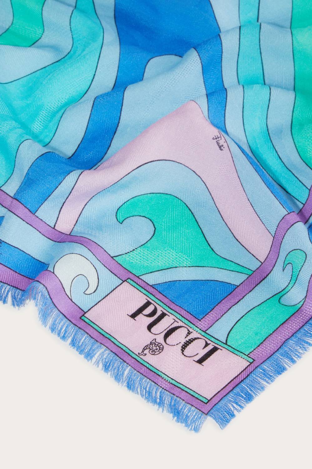 Pucci Foulard grande jacquard con motivo Marmo Consegna Veloce
