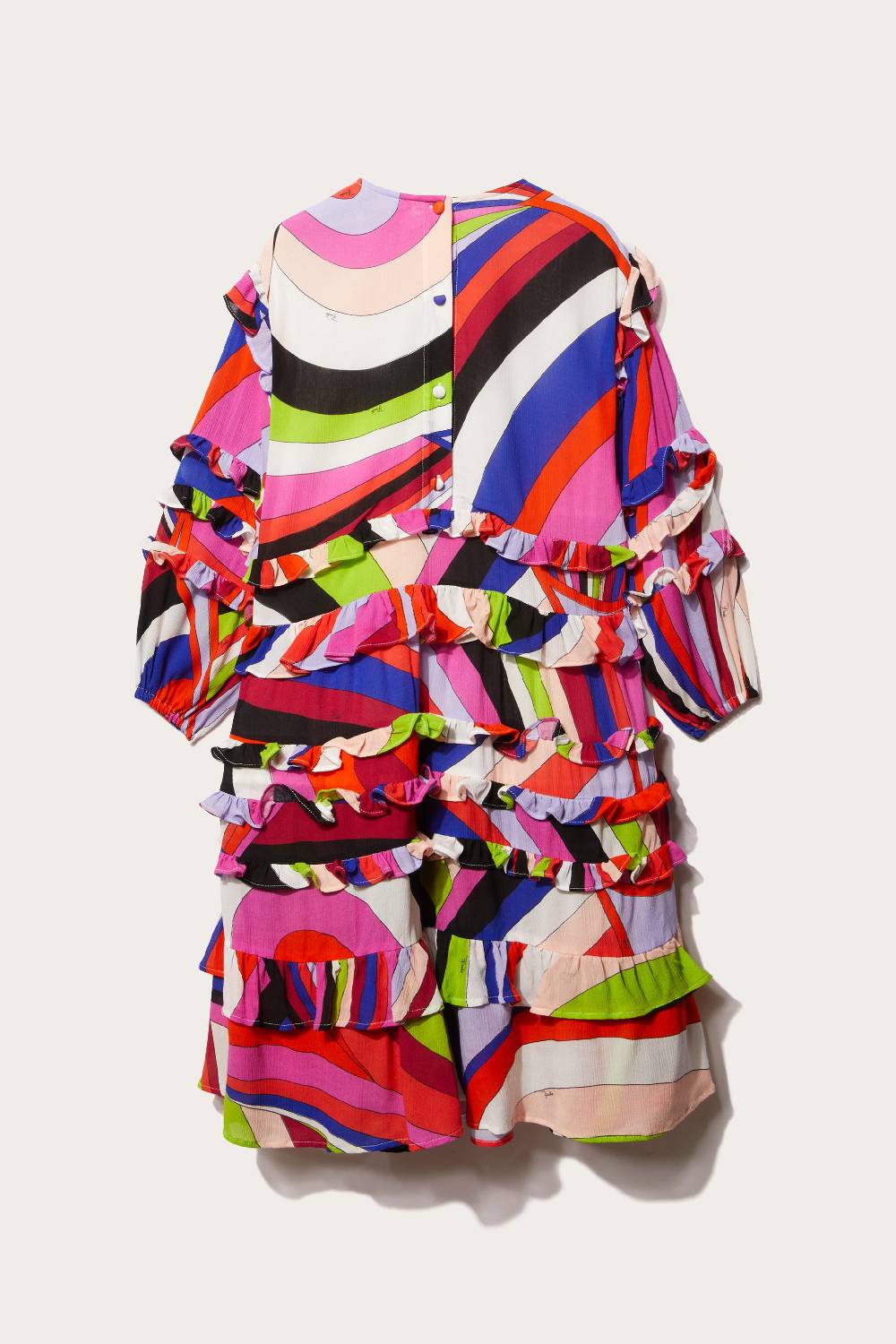 Pucci Iride-Print Ruffled Dress Italia