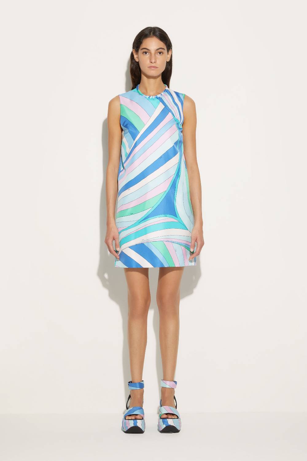 Pucci Mini abito in seta con stampa Iride Consegna Veloce