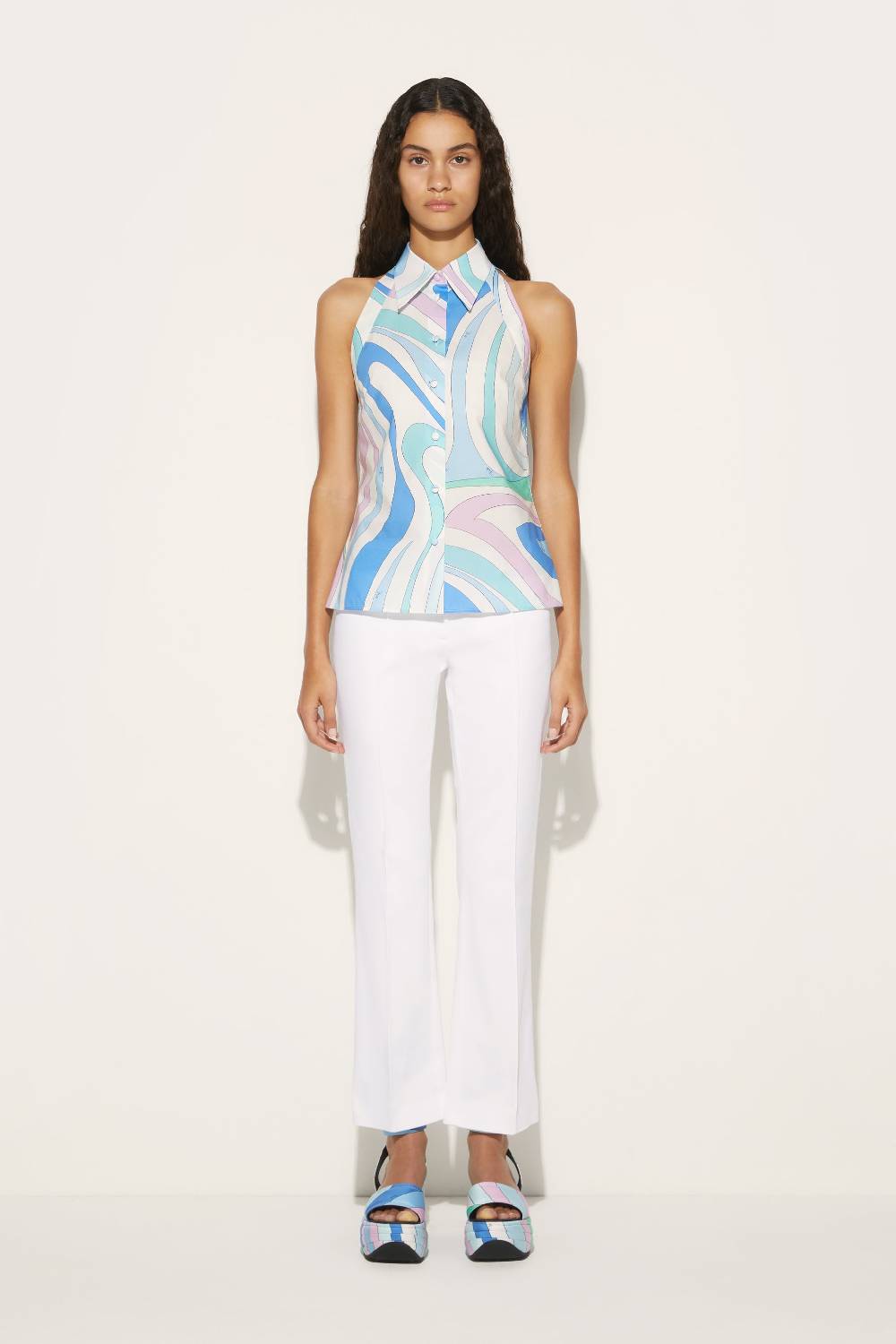 Pucci Camicia smanicata con stampa Marmo 2025