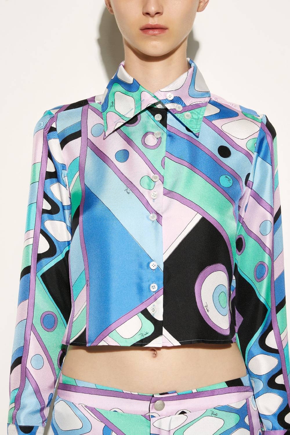 Pucci Camicia in seta con stampa Vivara 2025