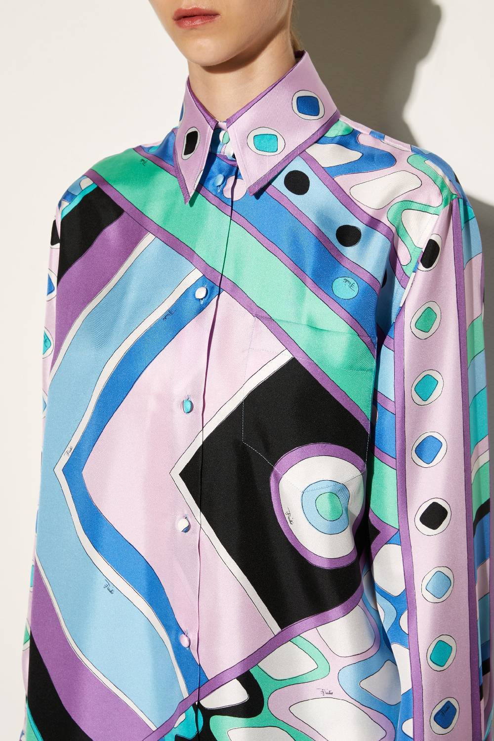 Pucci Camicia in seta con stampa Vivara 2025