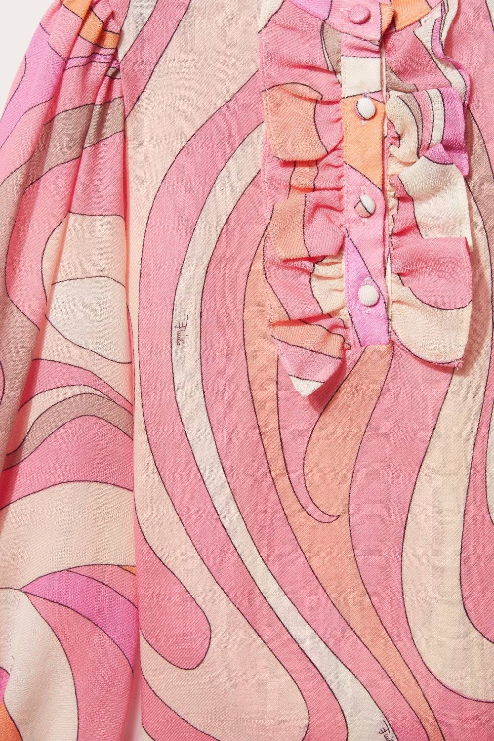 Pucci Marmo-Print Wool Top Qualità Garantita