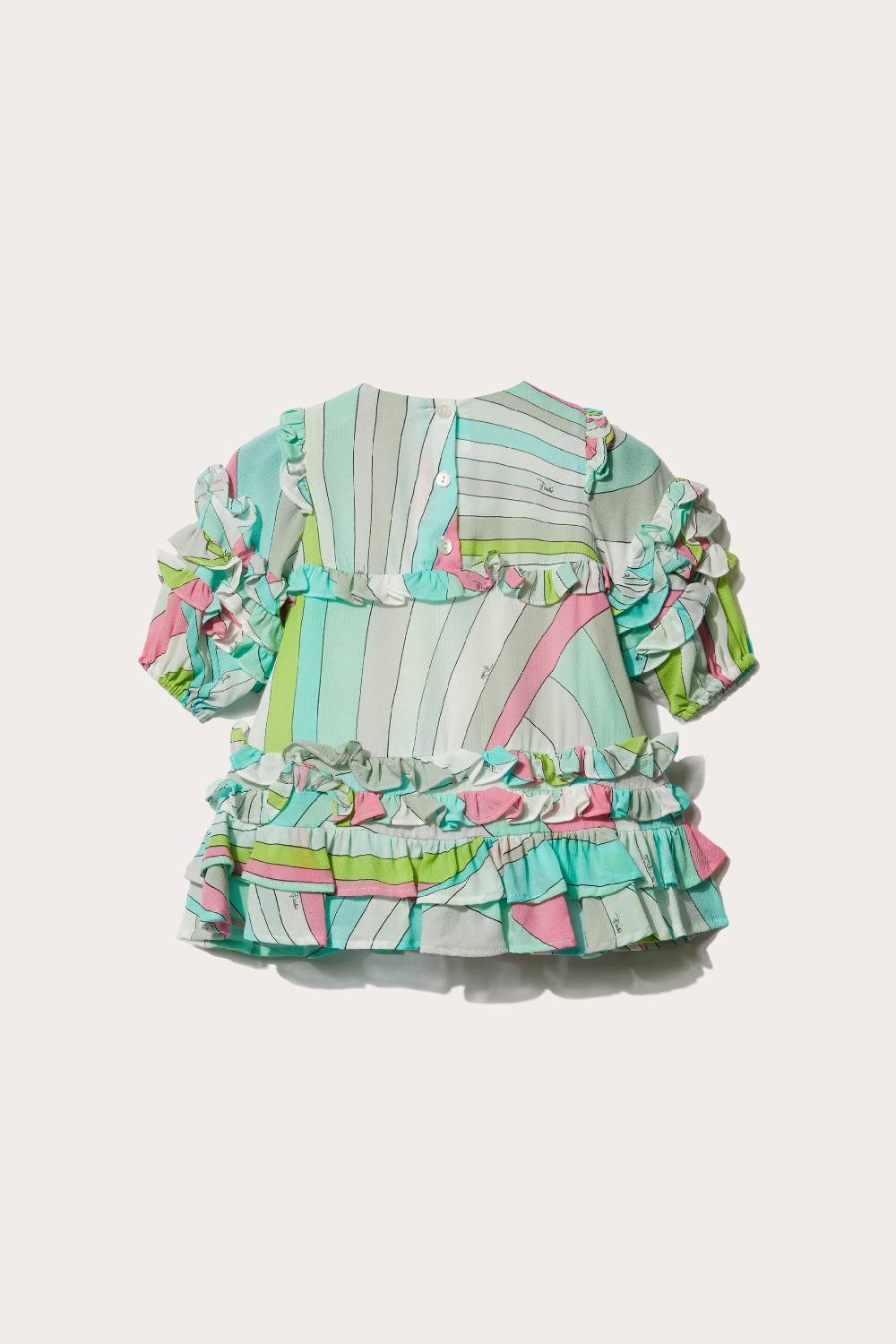 Pucci Iride-Print Ruffled Dress Hotsell