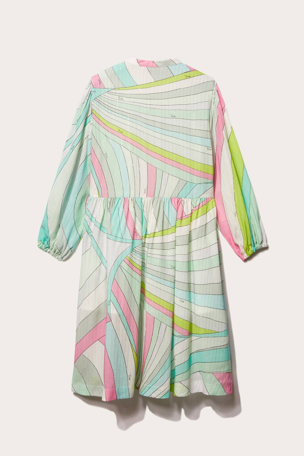 Pucci Iride-Print Ruffled Dress 2025