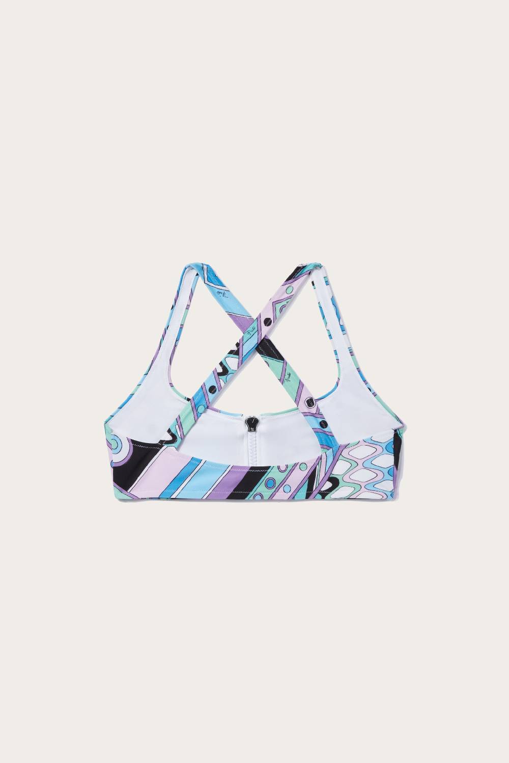 Pucci Top bikini con stampa Vivara e zip Sconti VIP
