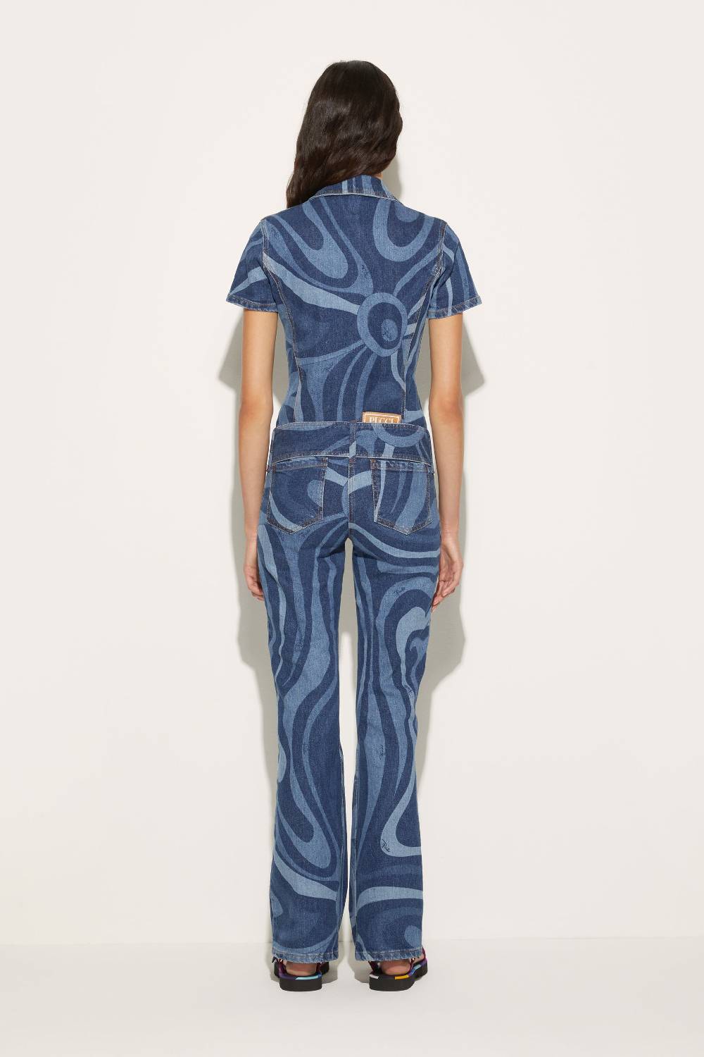 Pucci Tuta in denim con stampa Marmo Latest stili