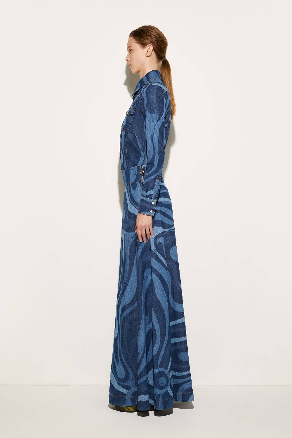 Pucci Gonna lunga in denim con stampa Marmo Fino al 60% di sconto