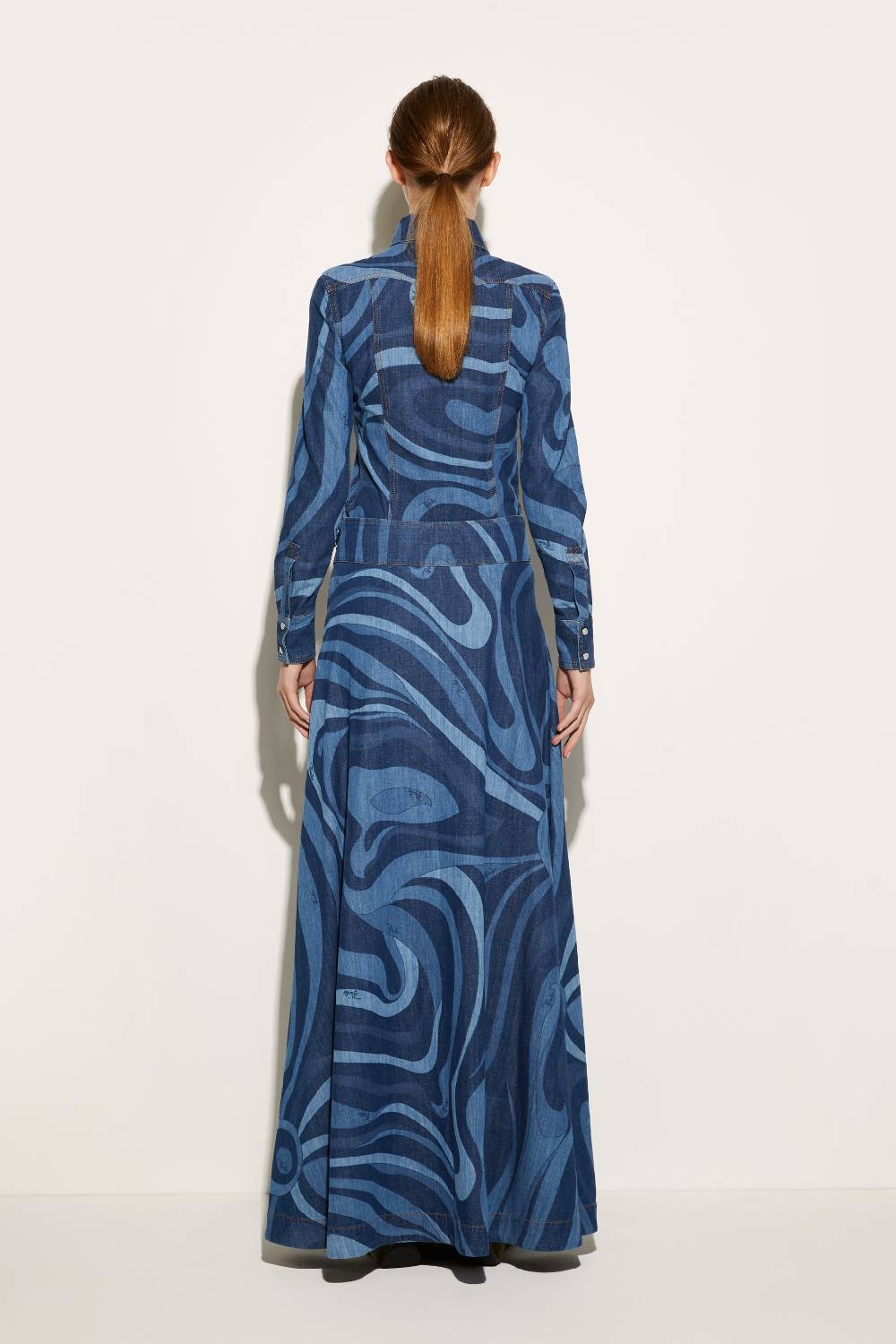 Pucci Gonna lunga in denim con stampa Marmo Fino al 60% di sconto