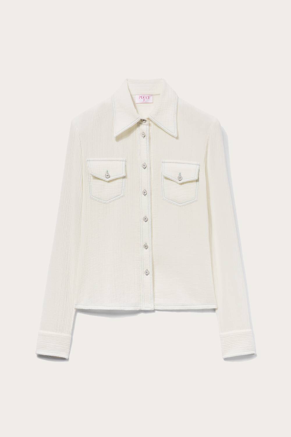 Pucci Camicia in crepon di cotone Sostegno trimestrale