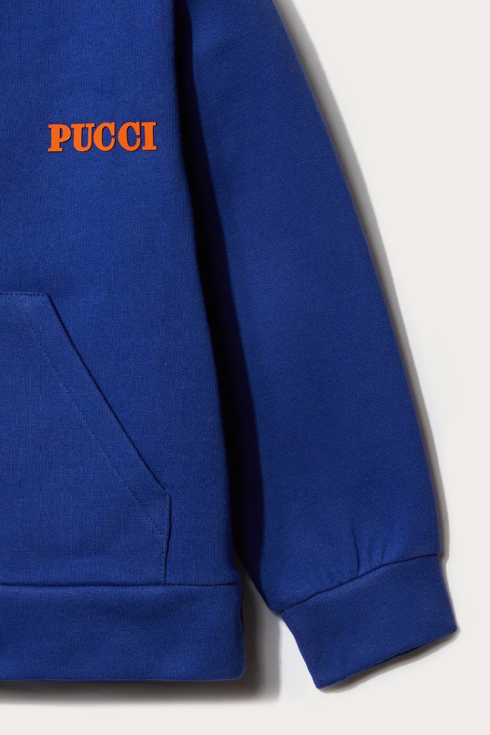 Pucci Logo-Print Cotton Hoodie Esporta salva