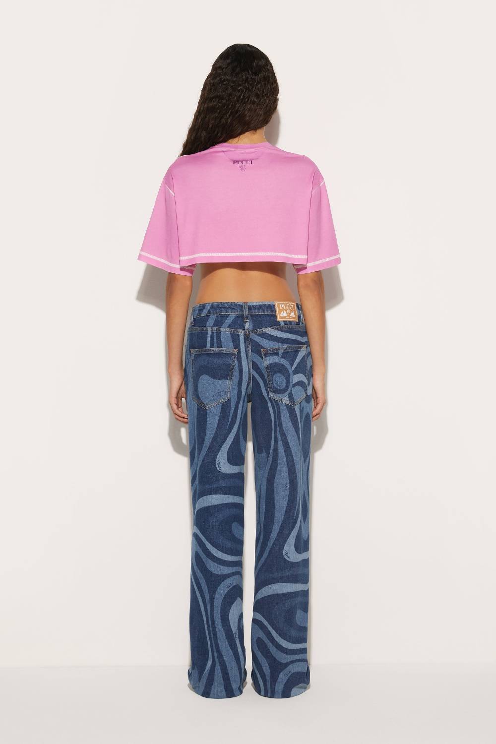 Pucci Jeans a gamba dritta con stampa Marmo 2025