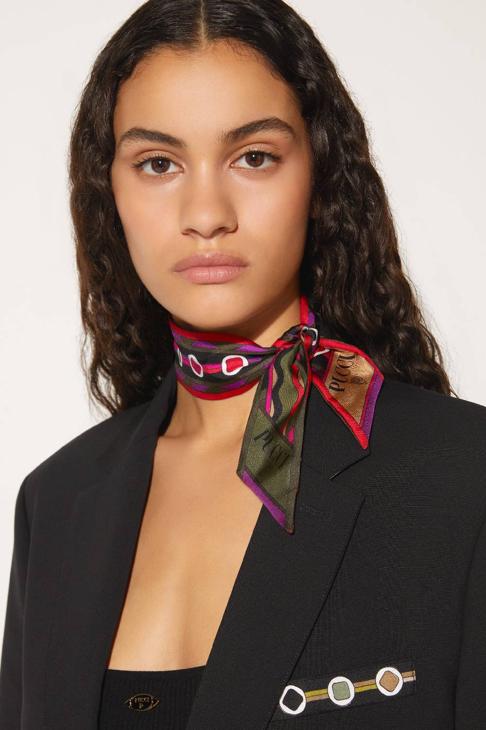 Pucci Foulard in seta con stampe Vivara e Bersaglio Italy