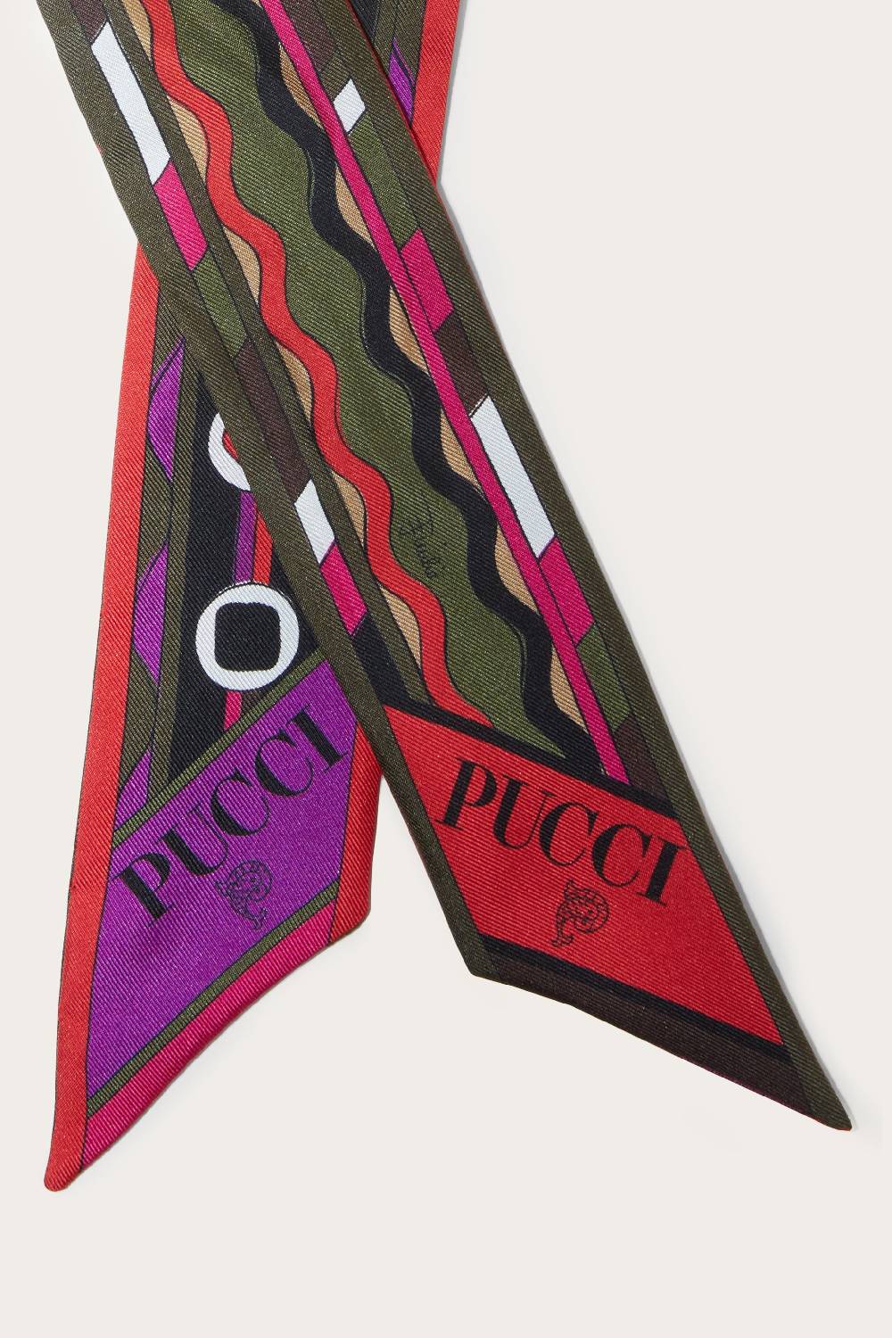 Pucci Foulard in seta con stampe Vivara e Bersaglio Italy