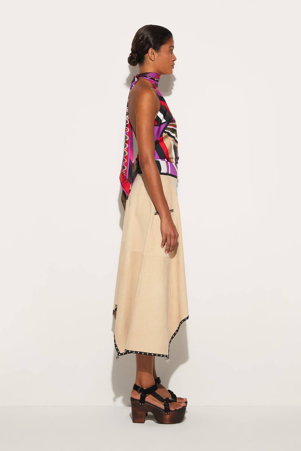 Pucci Top in seta con stampa Iride Italia