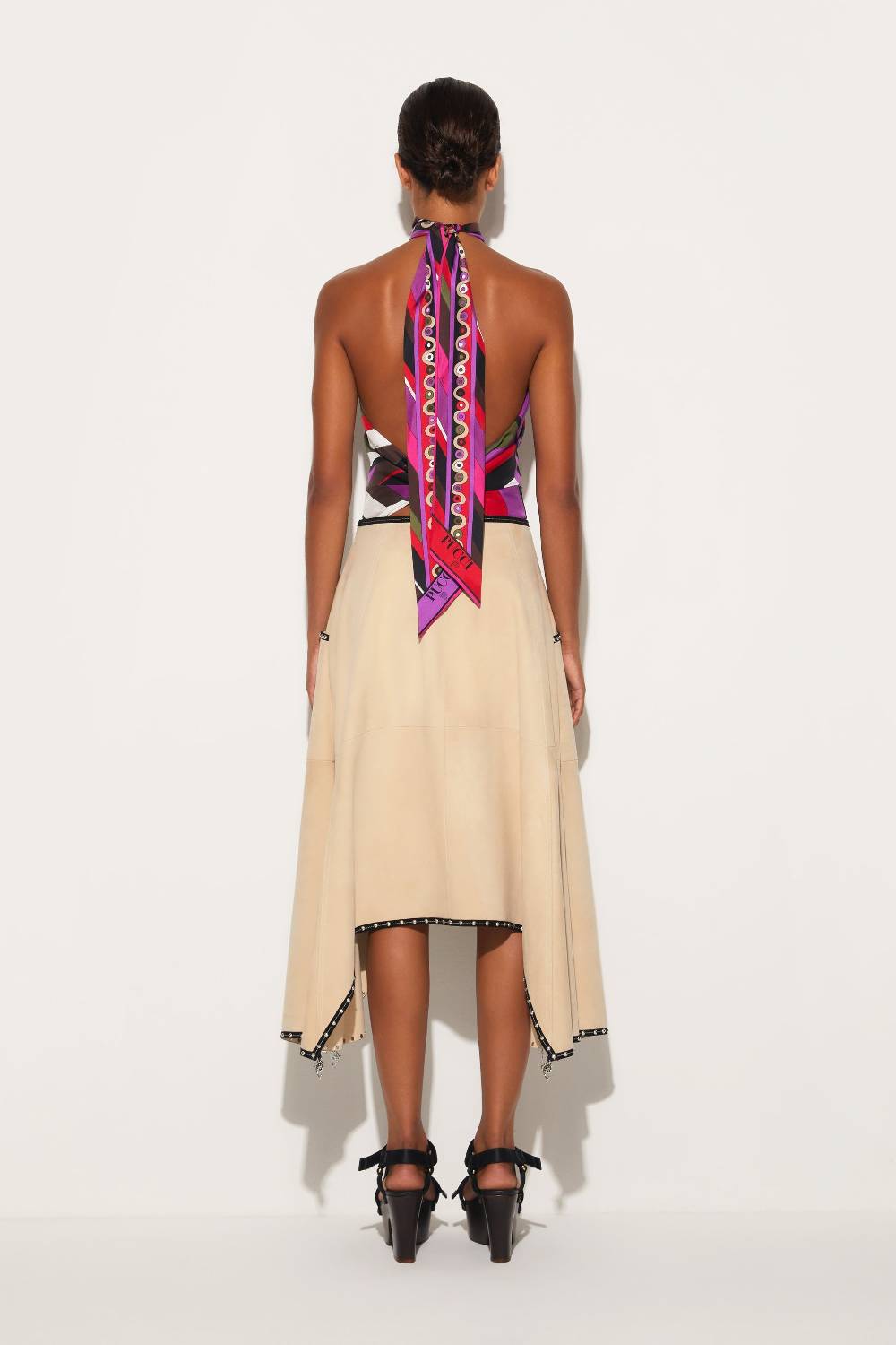 Pucci Top in seta con stampa Iride Italia