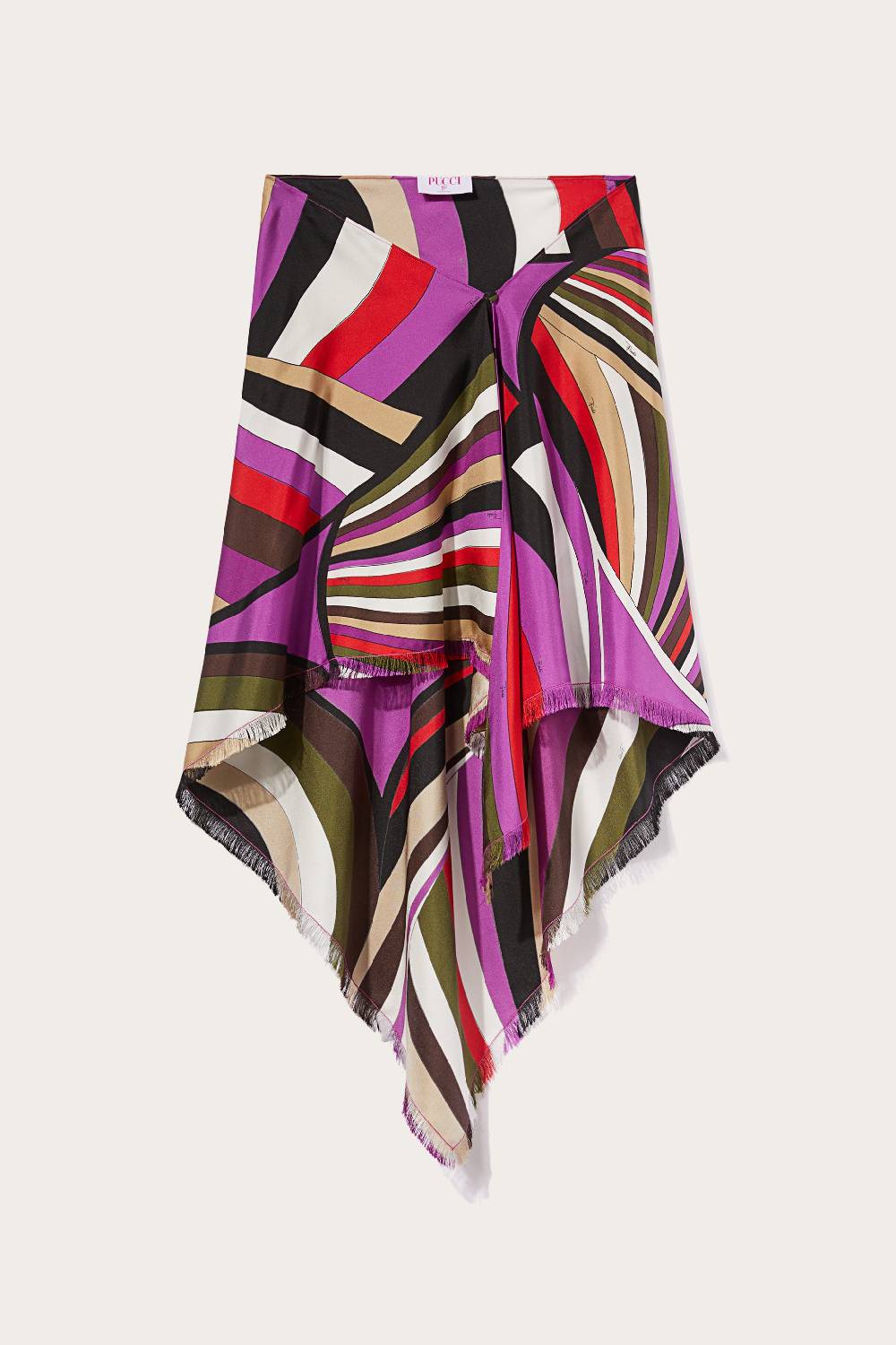 Pucci Gonna in seta con stampa Iride In Linea