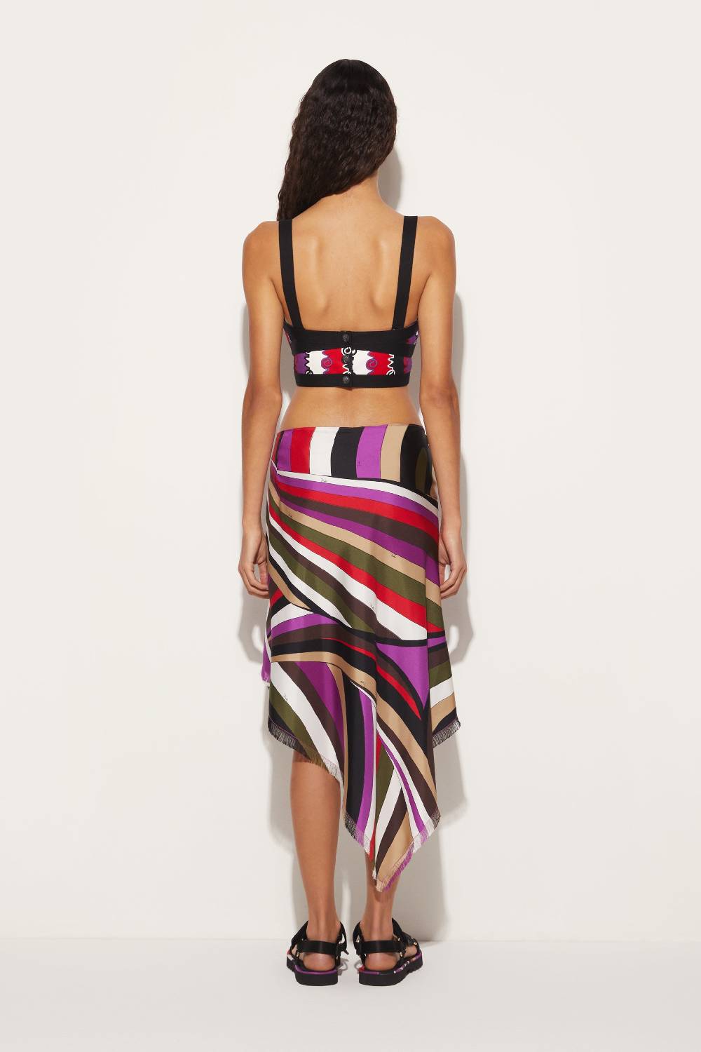 Pucci Gonna in seta con stampa Iride In Linea