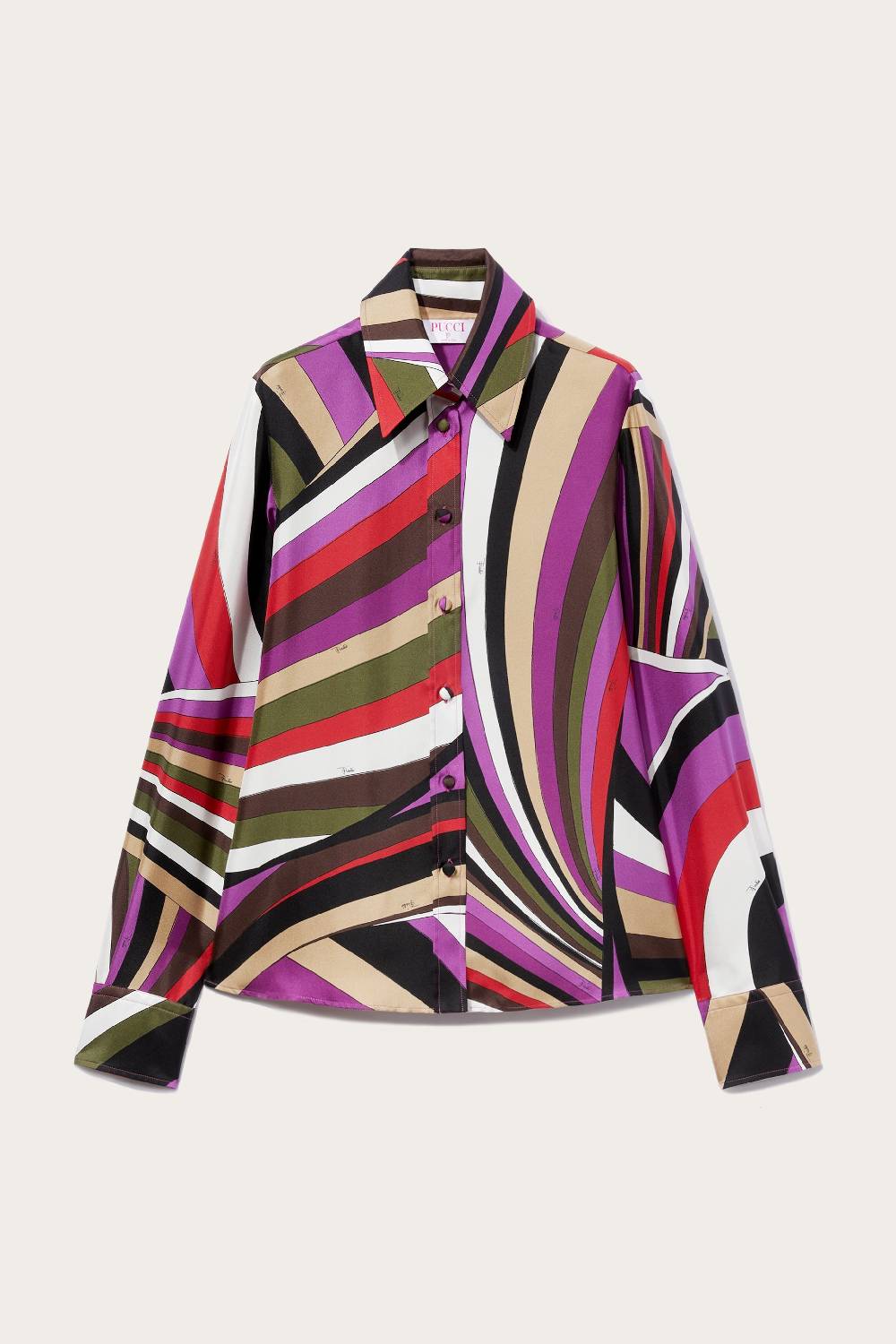 Pucci Camicia in seta con stampa Iride Nuovo