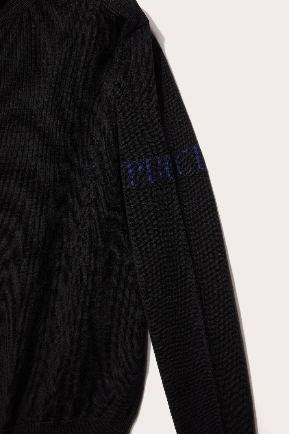 Pucci Logo-Appliqué Wool Sweater Acquista Ora