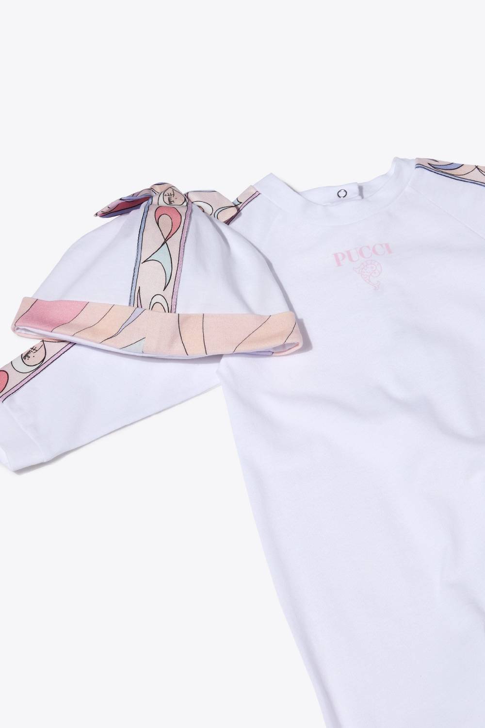 Pucci Pesci-Print Cotton Babygrow Set Spedizione gratuita