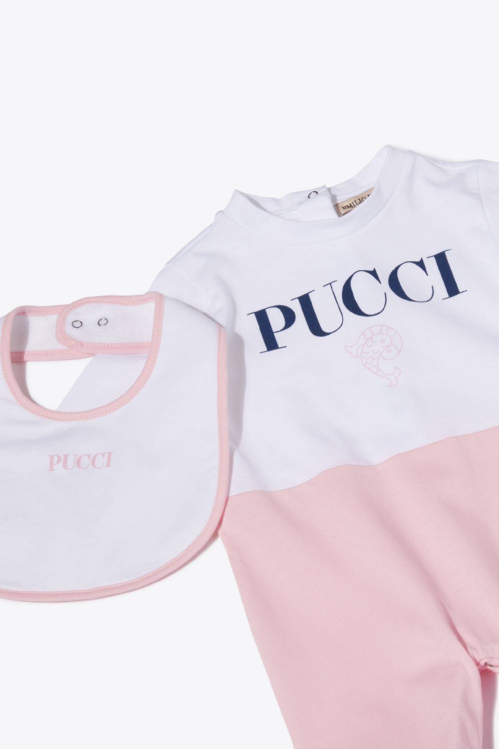 Pucci Logo-Print Cotton Babygrow Set Sconto di tempo limitato