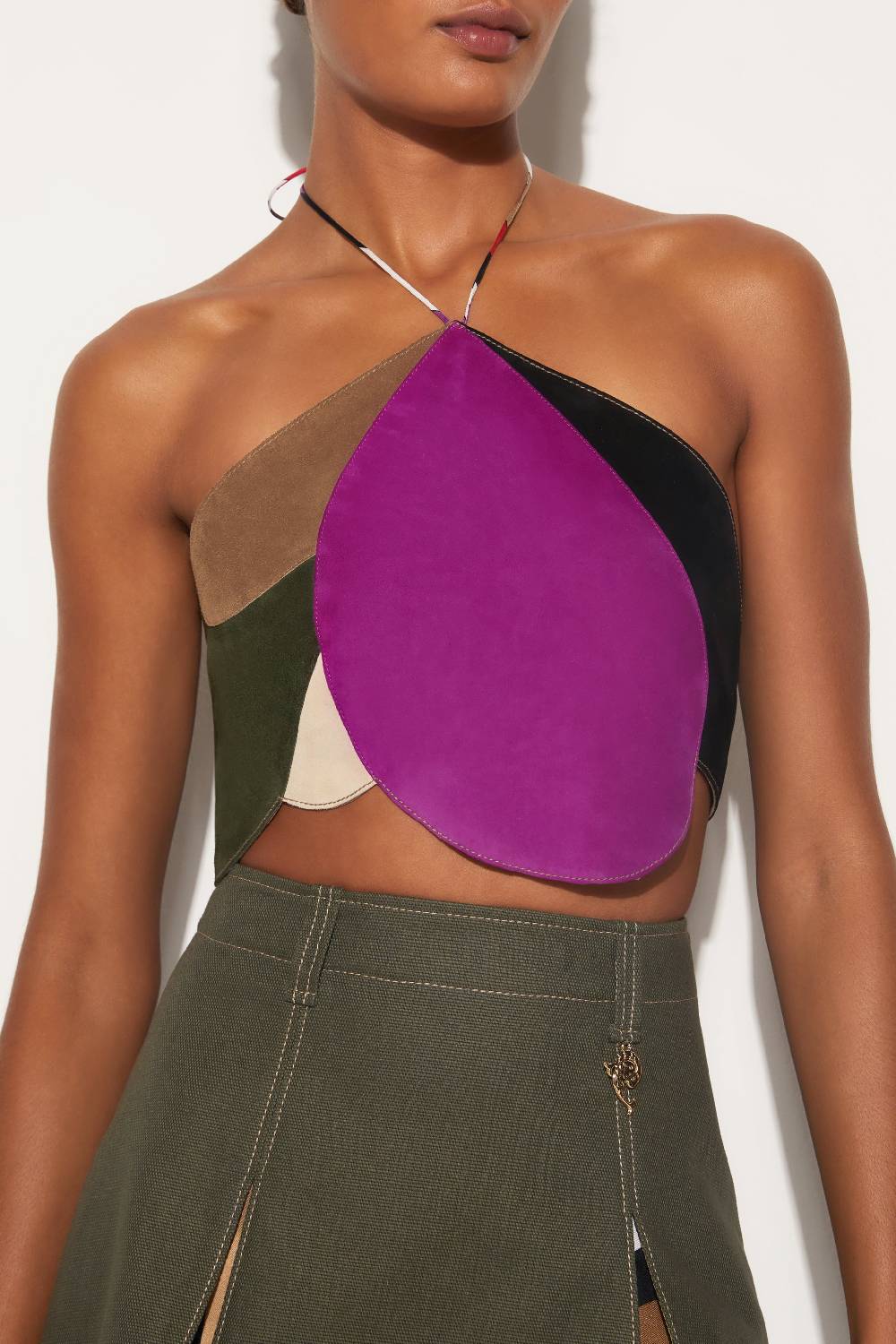 Pucci Top Goccia in pelle scamosciata Offerta migliore