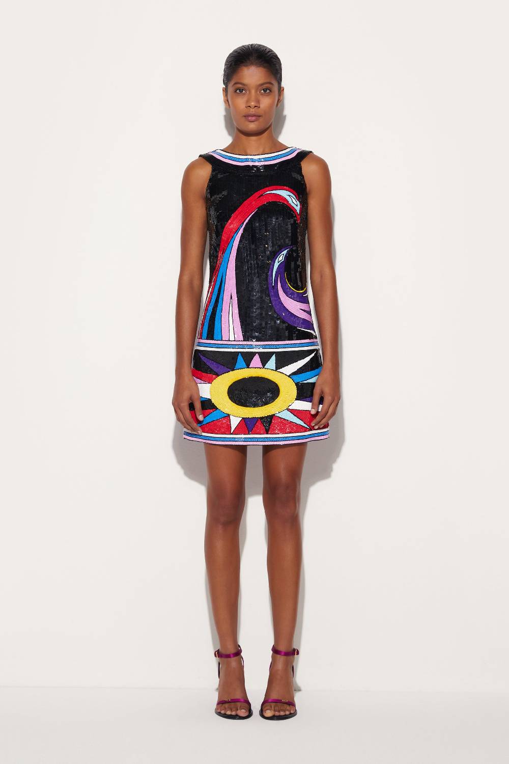 Pucci Mini abito in seta con motivo Cigni Ultimi due giorni