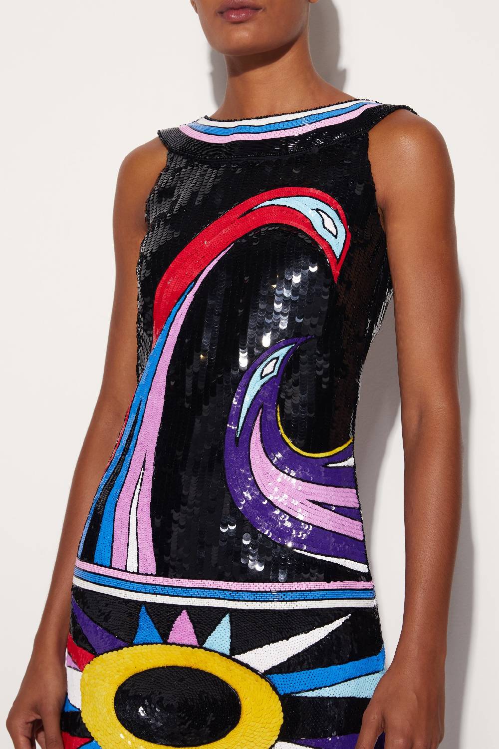 Pucci Mini abito in seta con motivo Cigni Ultimi due giorni