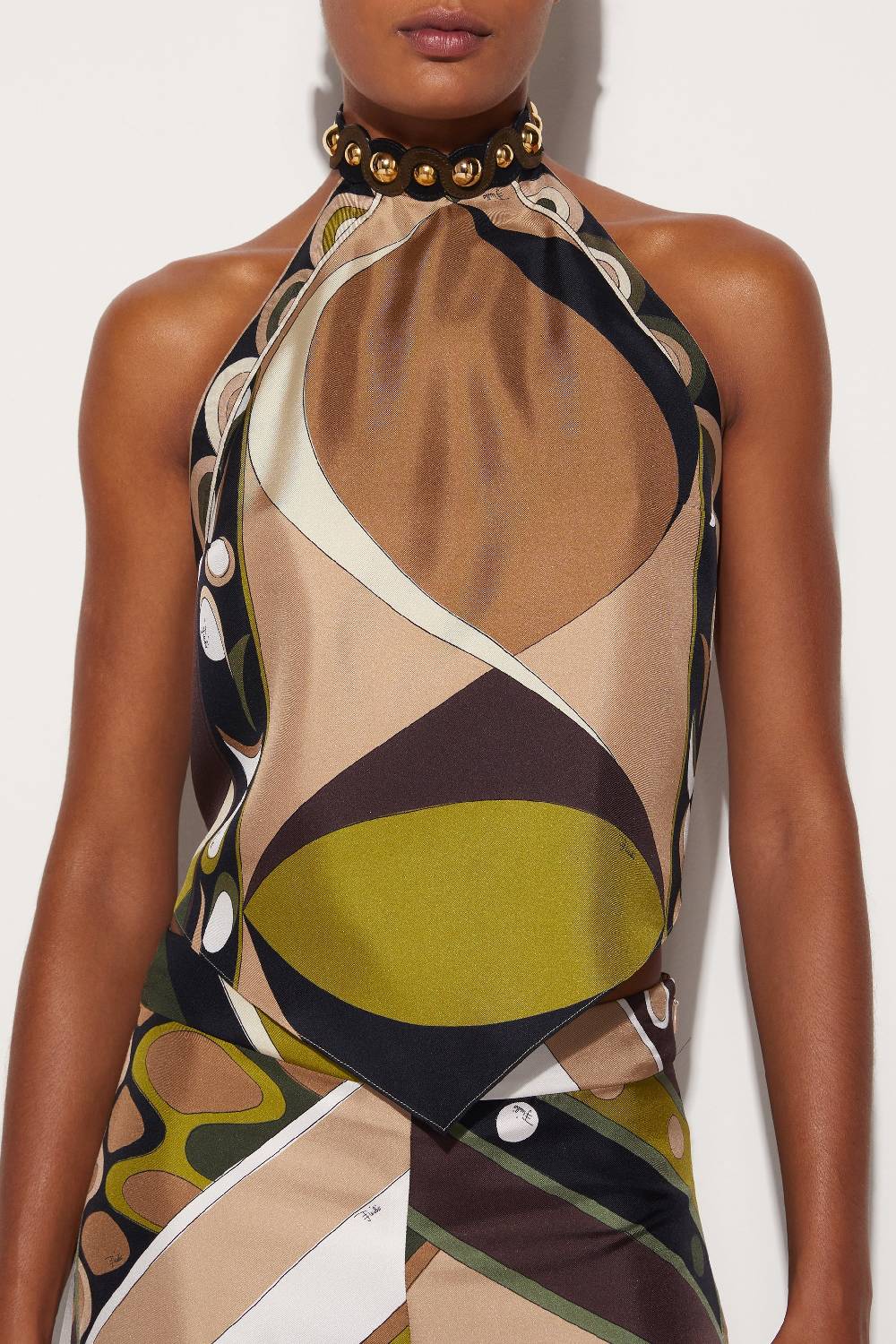 Pucci Top in seta con stampa Pesci Fino al 50% di sconto