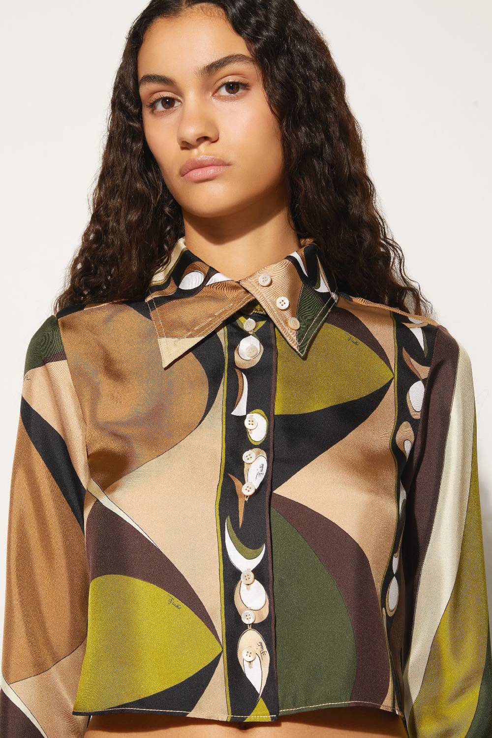 Pucci Camicia in seta con stampa Pesci Offerta speciale della fabbrica