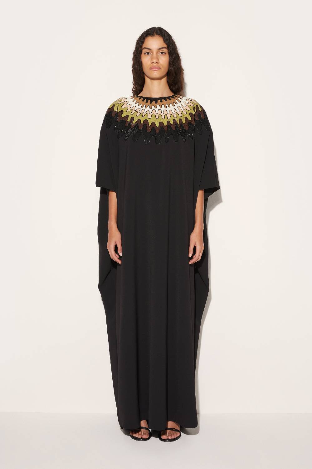 Pucci Abito kaftano con paillettes e motivo Bersaglio Duty-free
