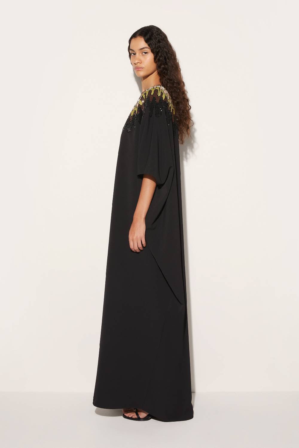 Pucci Abito kaftano con paillettes e motivo Bersaglio Duty-free