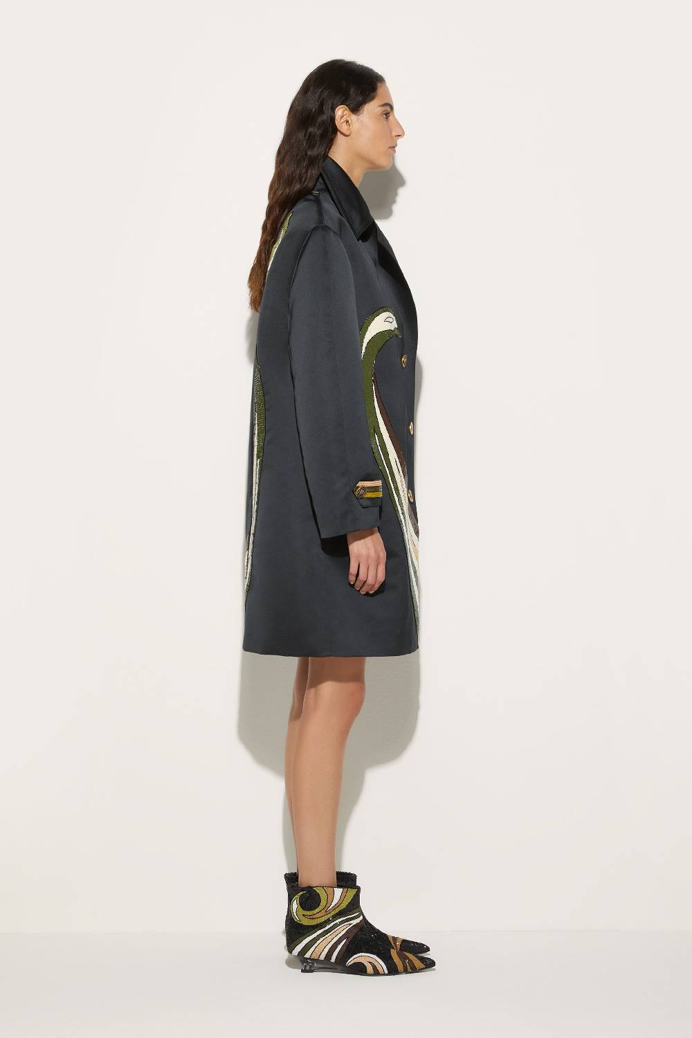 Pucci Trench con motivo Cigni Sconti questo mese