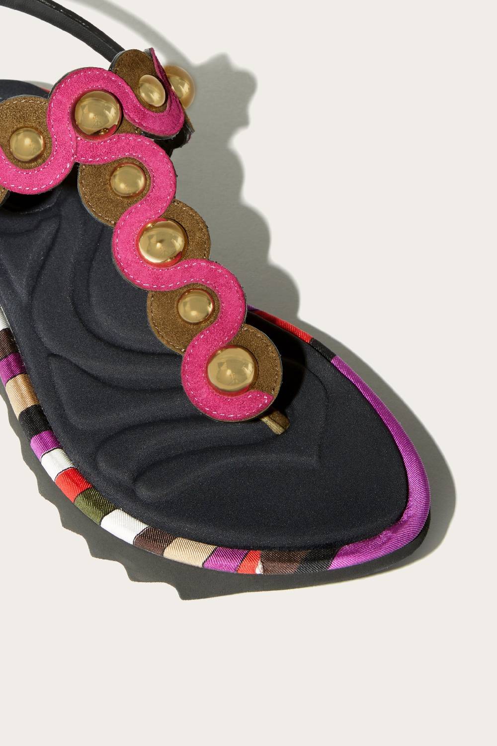 Pucci Sandali in pelle scamosciata con motivo Onde Grande vendita