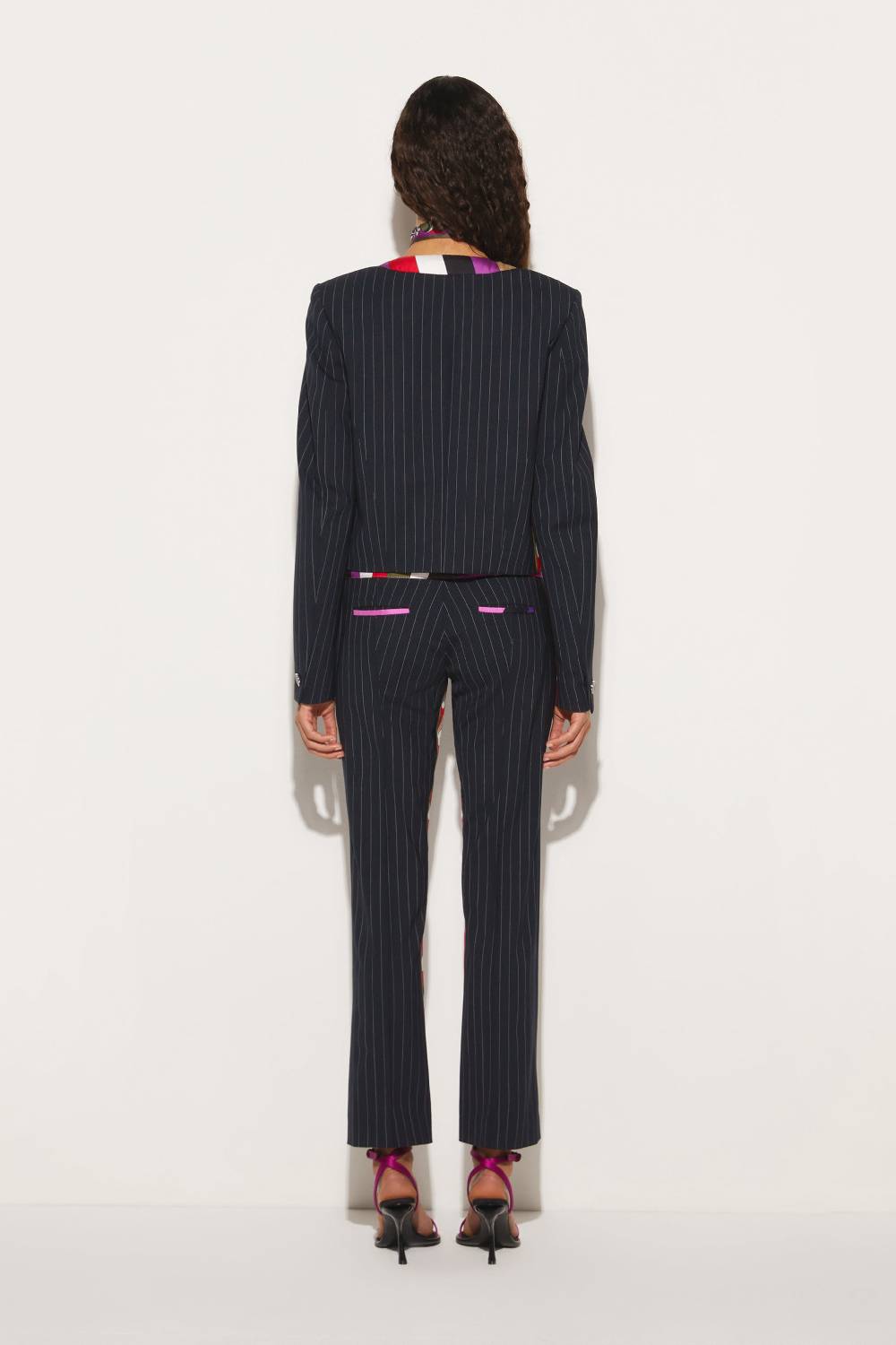 Pucci Giacca gessata con finiture Iride Flash Sale