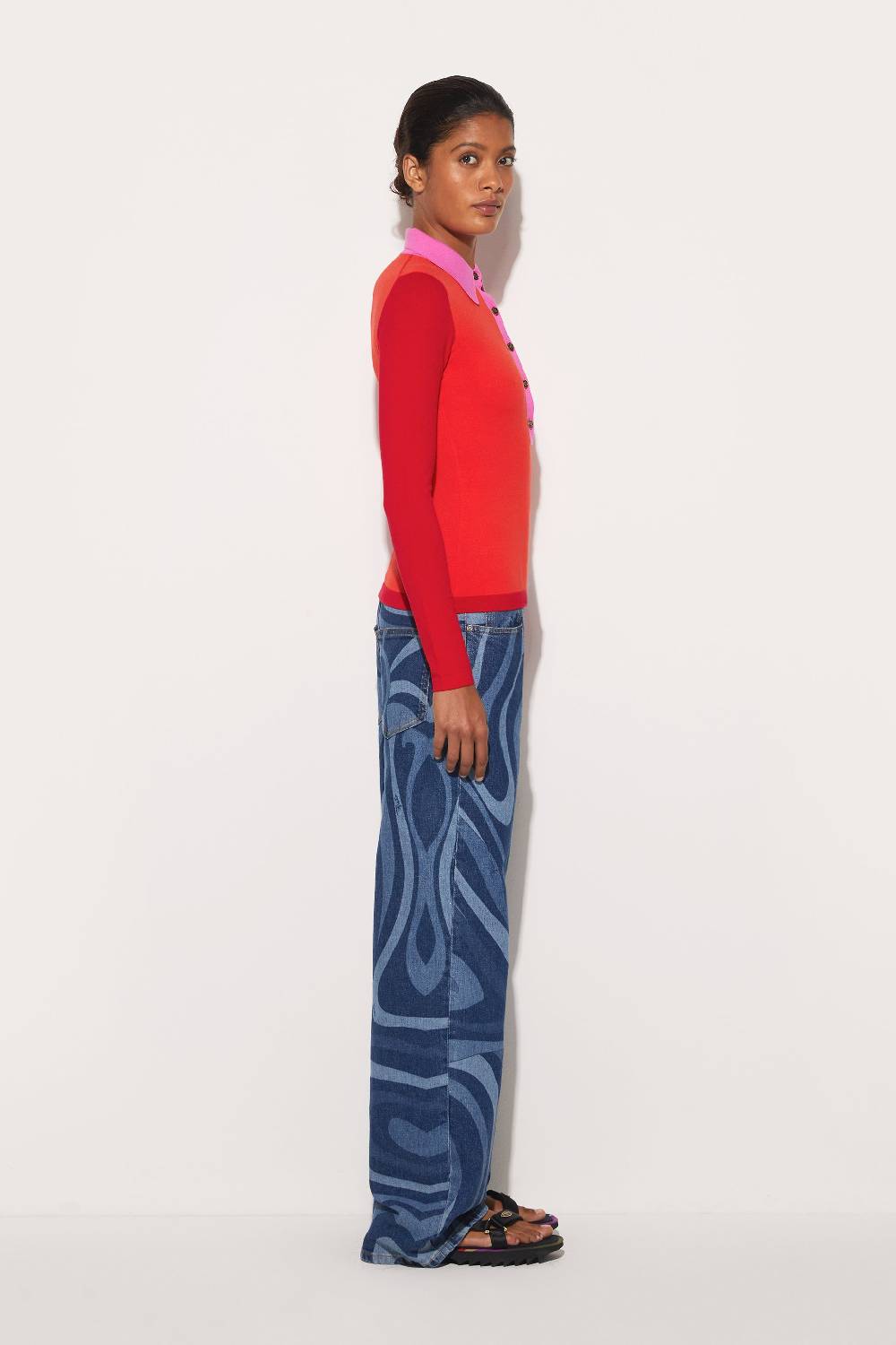 Pucci Top in maglia con design color-block Smaltimento dello stoccaggio