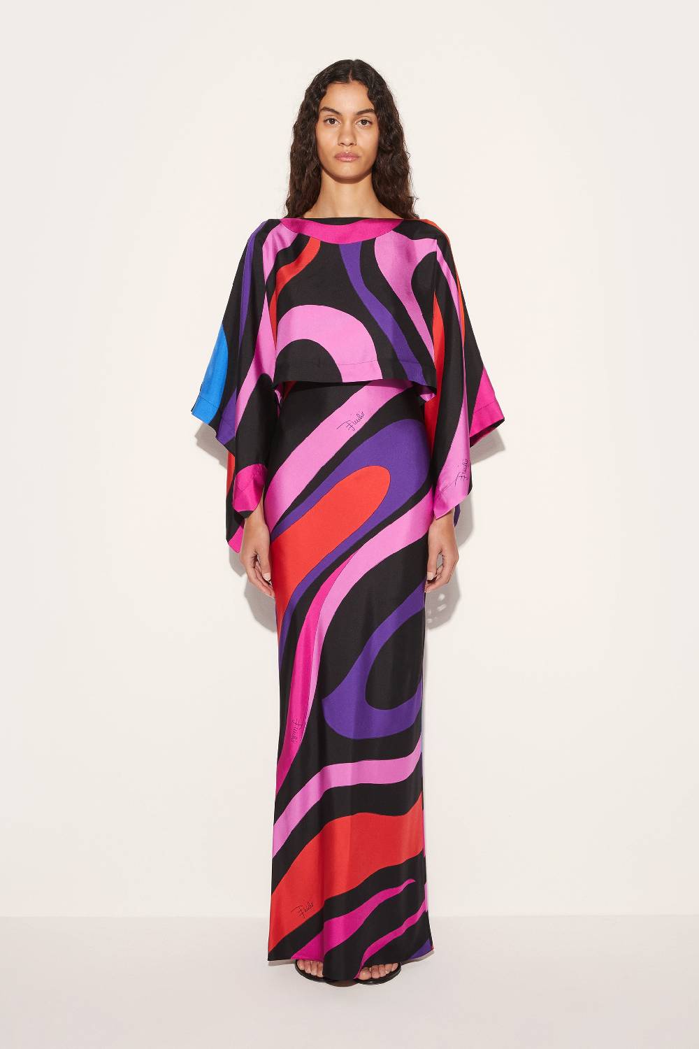 Pucci Abito in seta con stampa Marmo Online Outlet