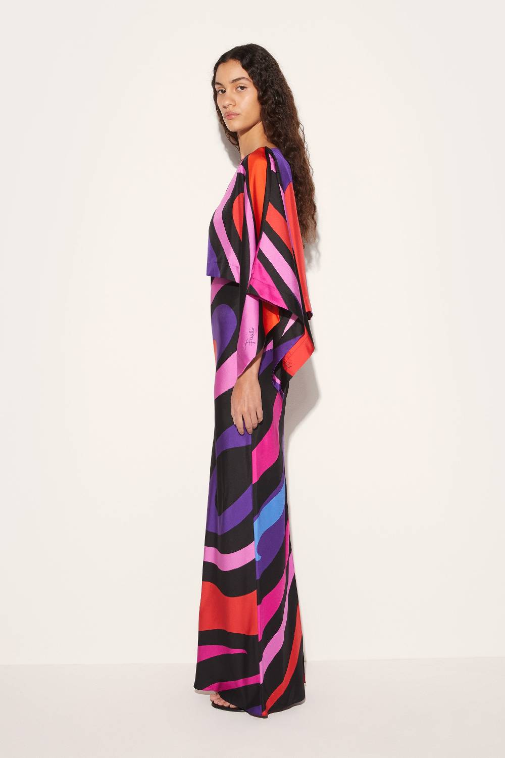 Pucci Abito in seta con stampa Marmo Online Outlet