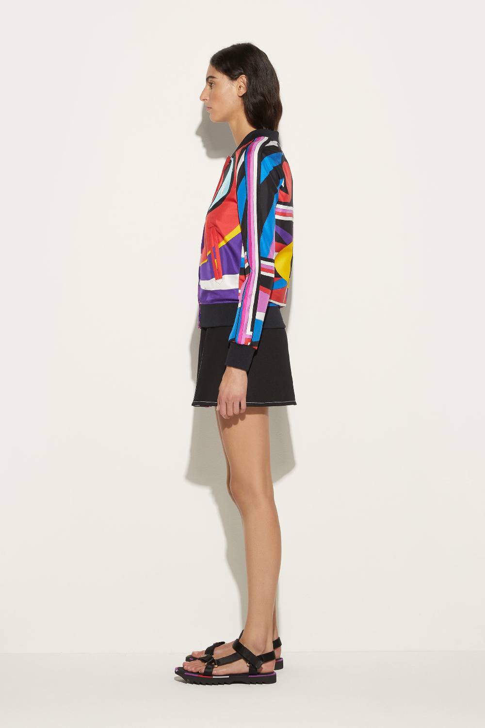 Pucci Bomber in seta con stampa Cigni ACQUISTA ORA
