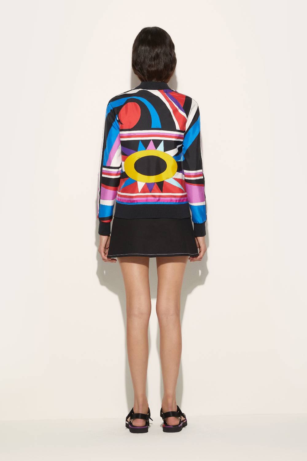 Pucci Bomber in seta con stampa Cigni ACQUISTA ORA