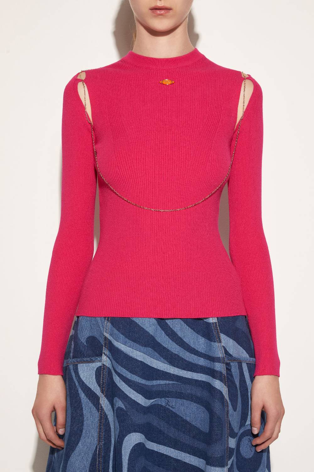 Pucci Top con dettaglio a catena Fino al 60% di sconto